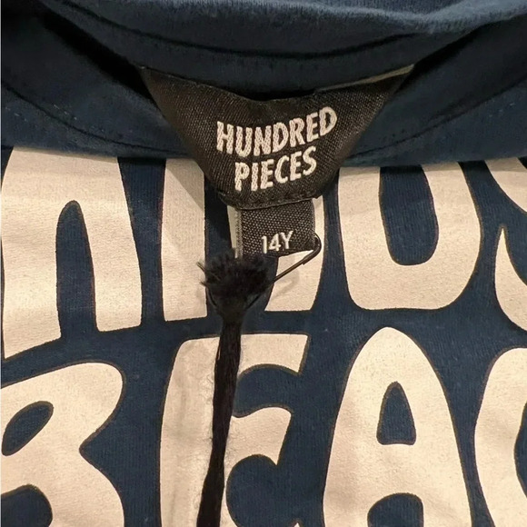 NWT Hundred Pieces Hermosa Beach Skate Navy Graphic Tee Shirt - Picture 6 of 6